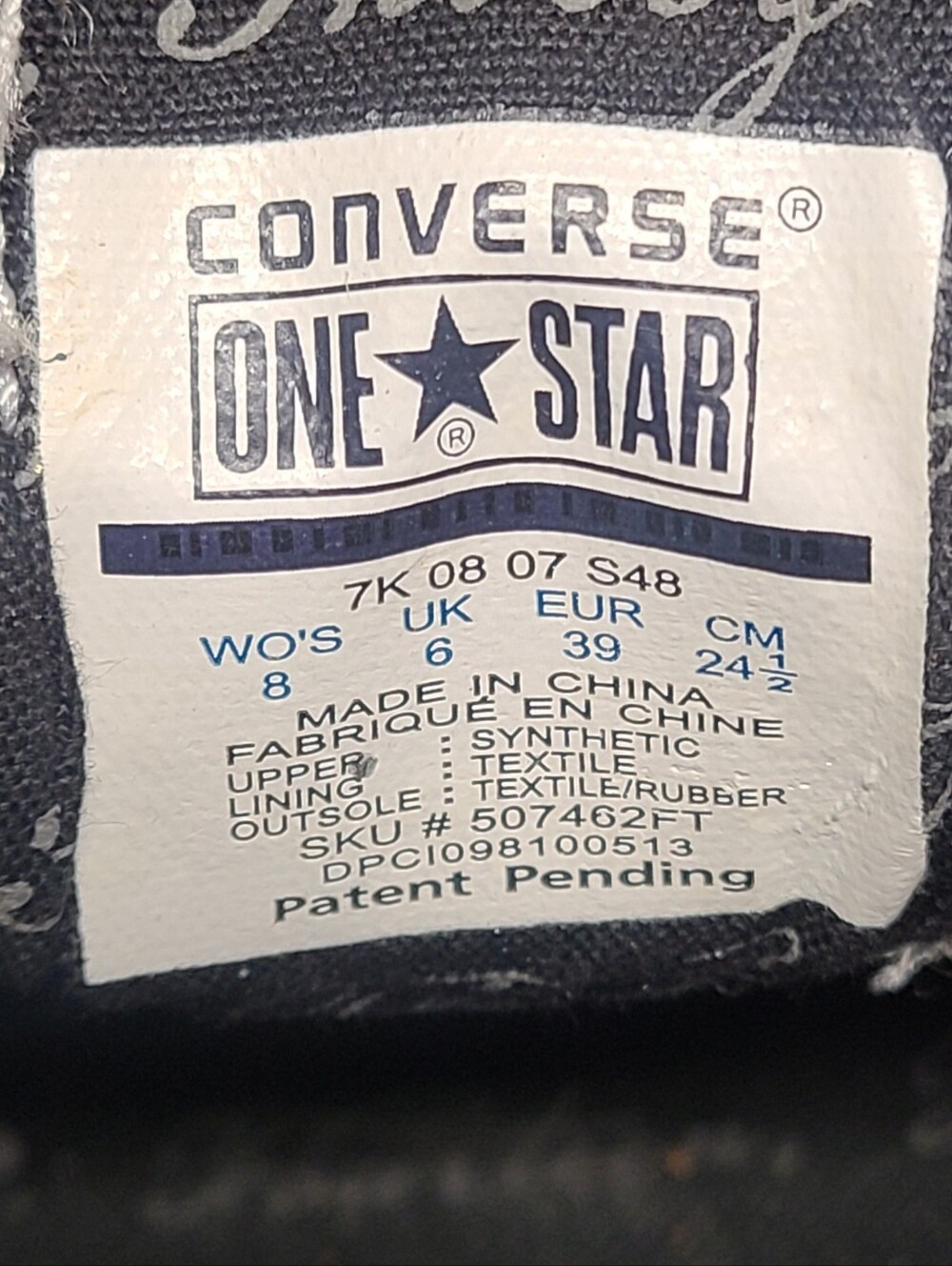 Converse One Star a Glitter slip on casual sneakers size 8 - Picture 9 of 10